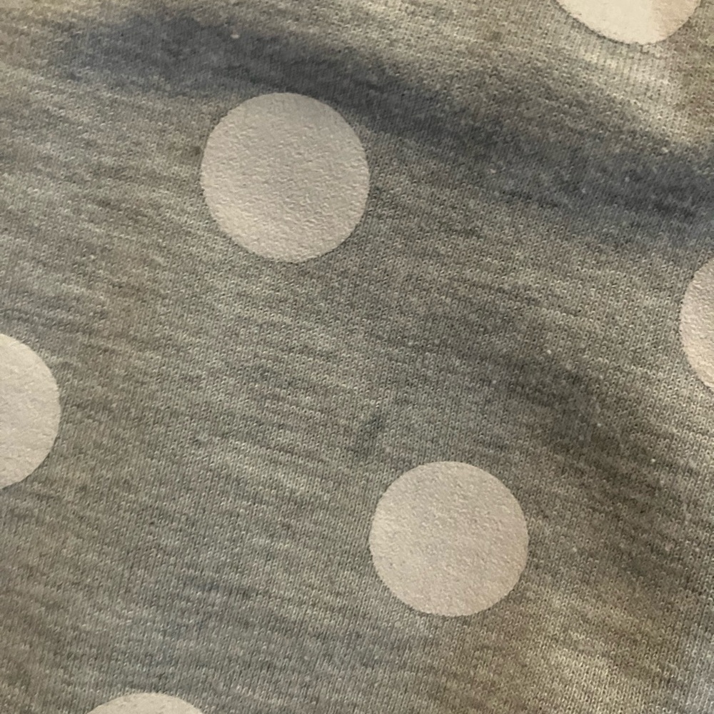 2/$35 Ricki's Gray & White Crew Neck Polka Dot Long Sleeved Sweatshirt Large - Picture 5 of 5
